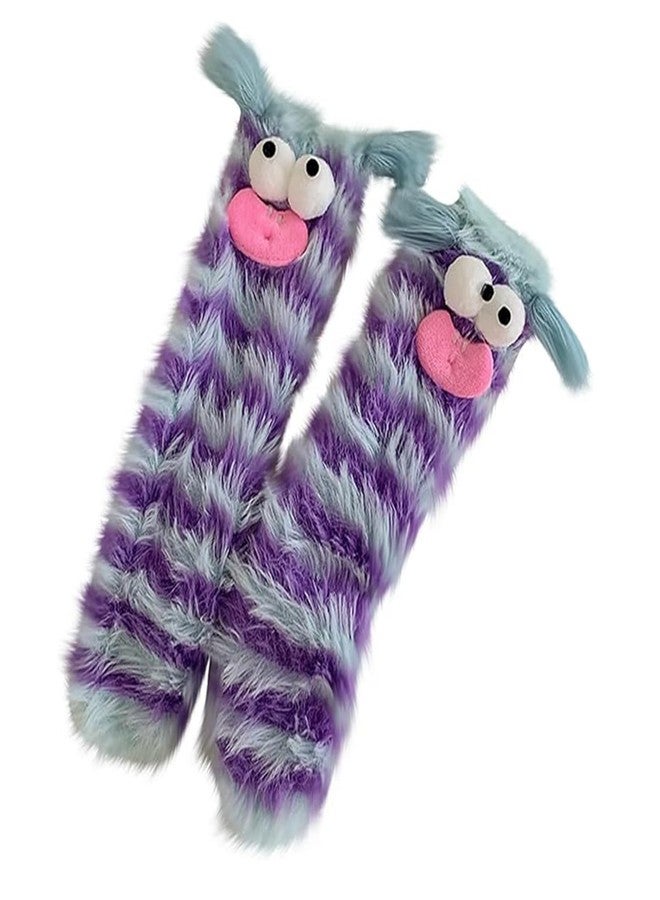 TFTSR Crazy Funny Fuzzy Silly Socks for Kids, Women & Men - Fluffy Slipper Novelty Fun Sock with Soft Animal Design - Image 1